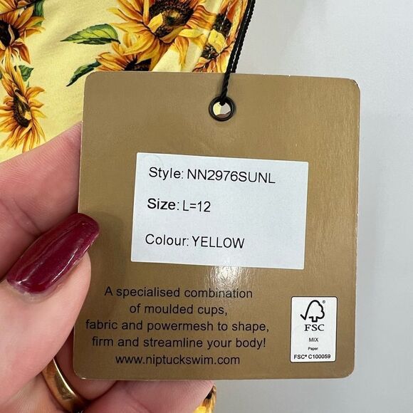 NipTuck Swim | NWT 1 pc Sunflower Swimsuit with multi fit cup - Picture 4 of 5